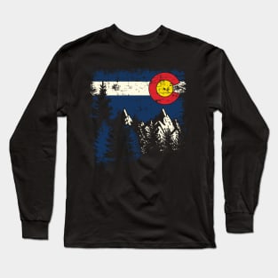 Colorado Flag Mountain' Cool Colorado Flag Long Sleeve T-Shirt
